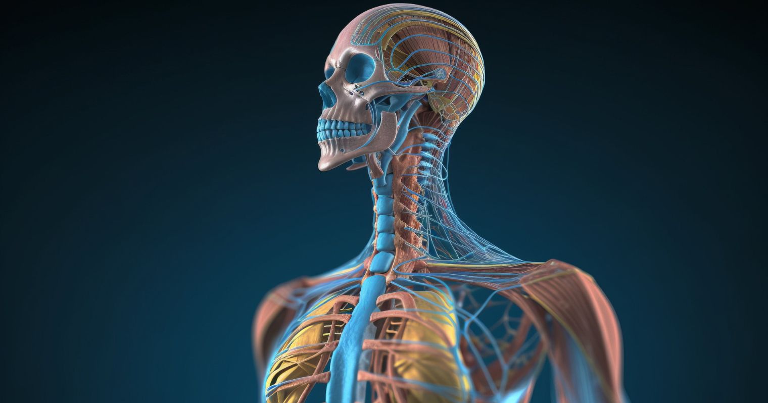 Az emberi test csontjai láthatók a képen