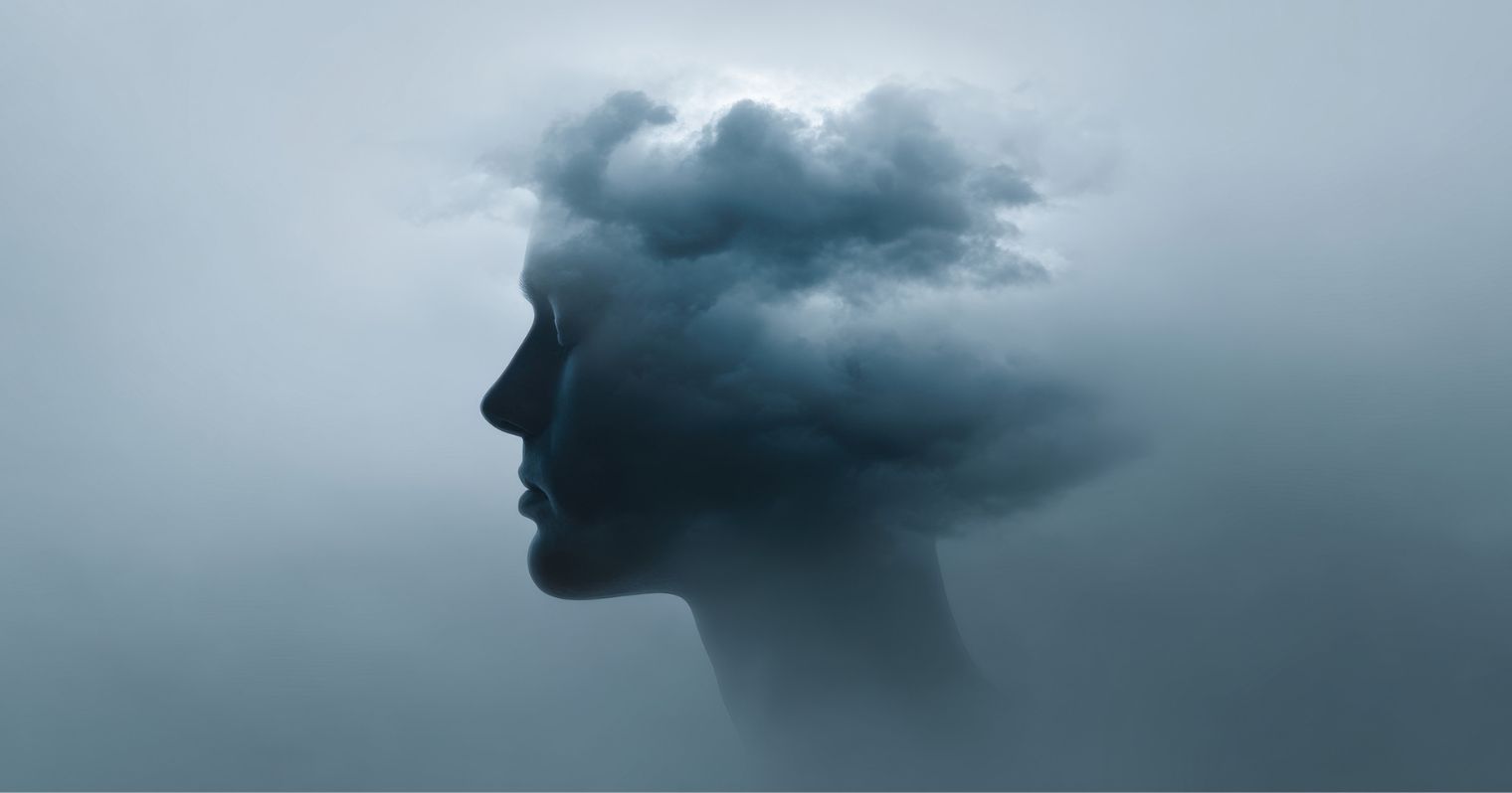 női arc felhős égen női arc felhős ég