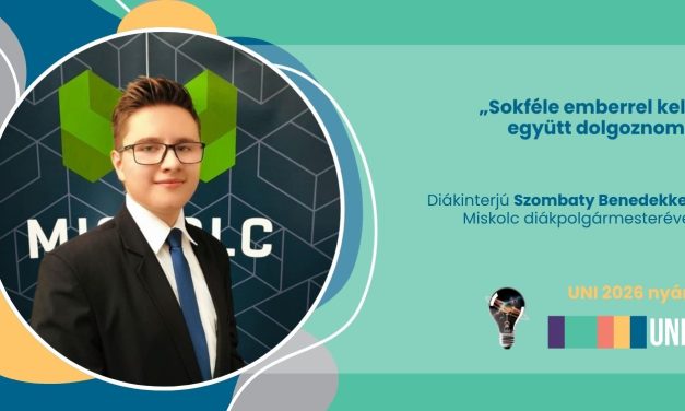 „Sokféle emberrel kell együtt dolgoznom” – diákinterjú Szombaty Benedekkel, Miskolc diákpolgármesterével